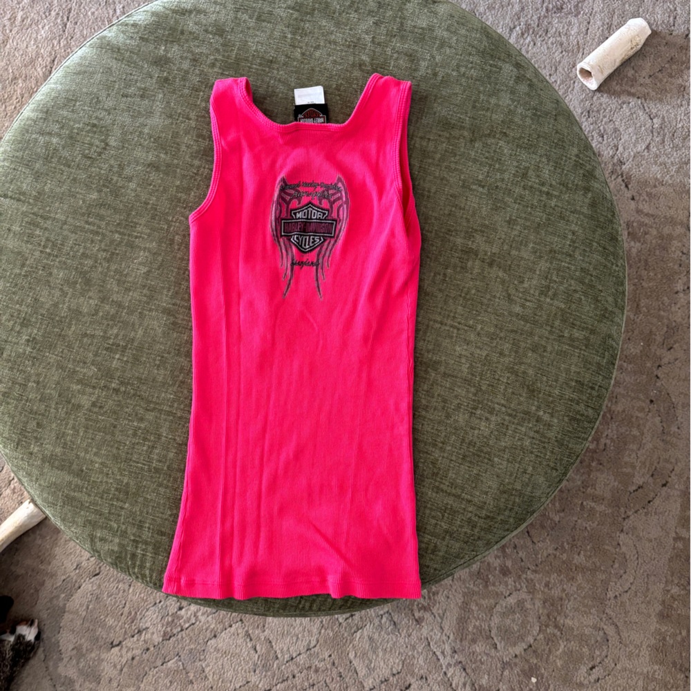 Harley-Davidson Pink Graphic Tank Top